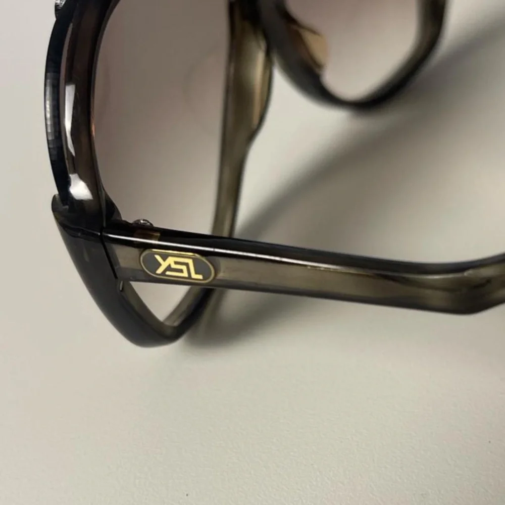 Yves Saint Laurent Vintage Aviator Sunglasses Tortoise Shell
